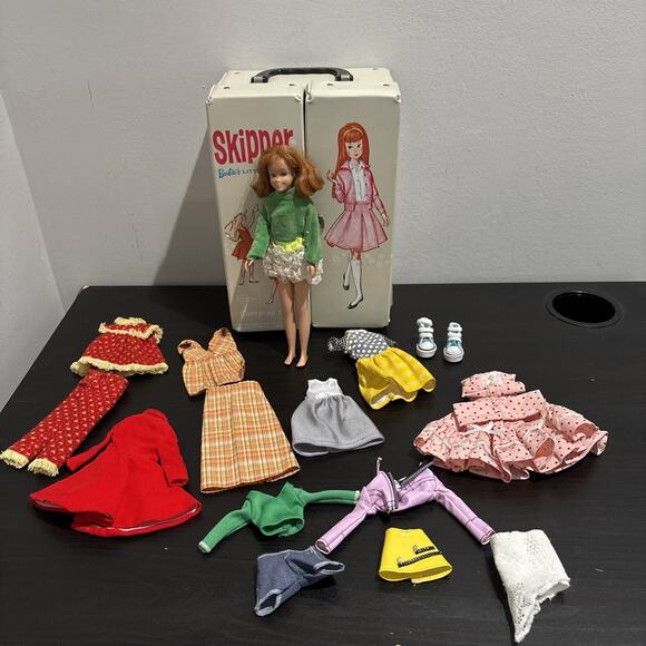Vintage Barbie SKIPPER Doll 1963 and Case Clothes Shoes **READ DESCRIPTION - Picture 1 of 14